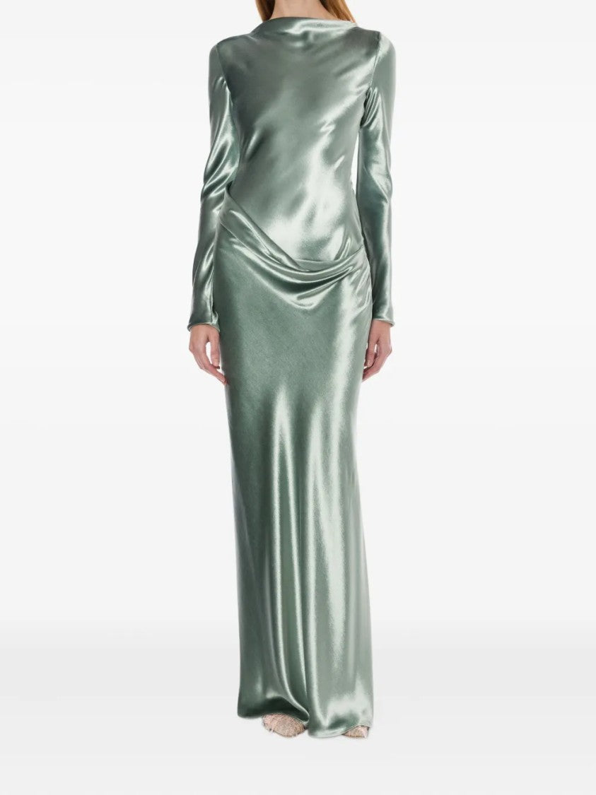 Alberta Ferretti Refined Flowing Dress With Silhouette