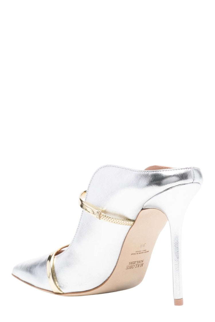 Malone Souliers Decollete Mules With Metallic Nappa