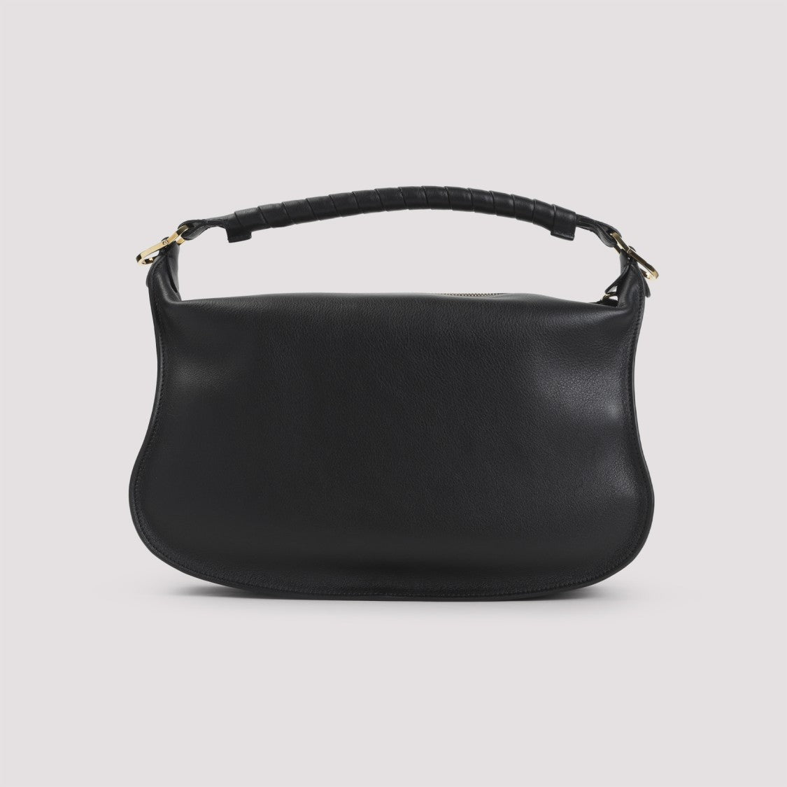 Chloé Curved Black Calf Leather Marcie Bag