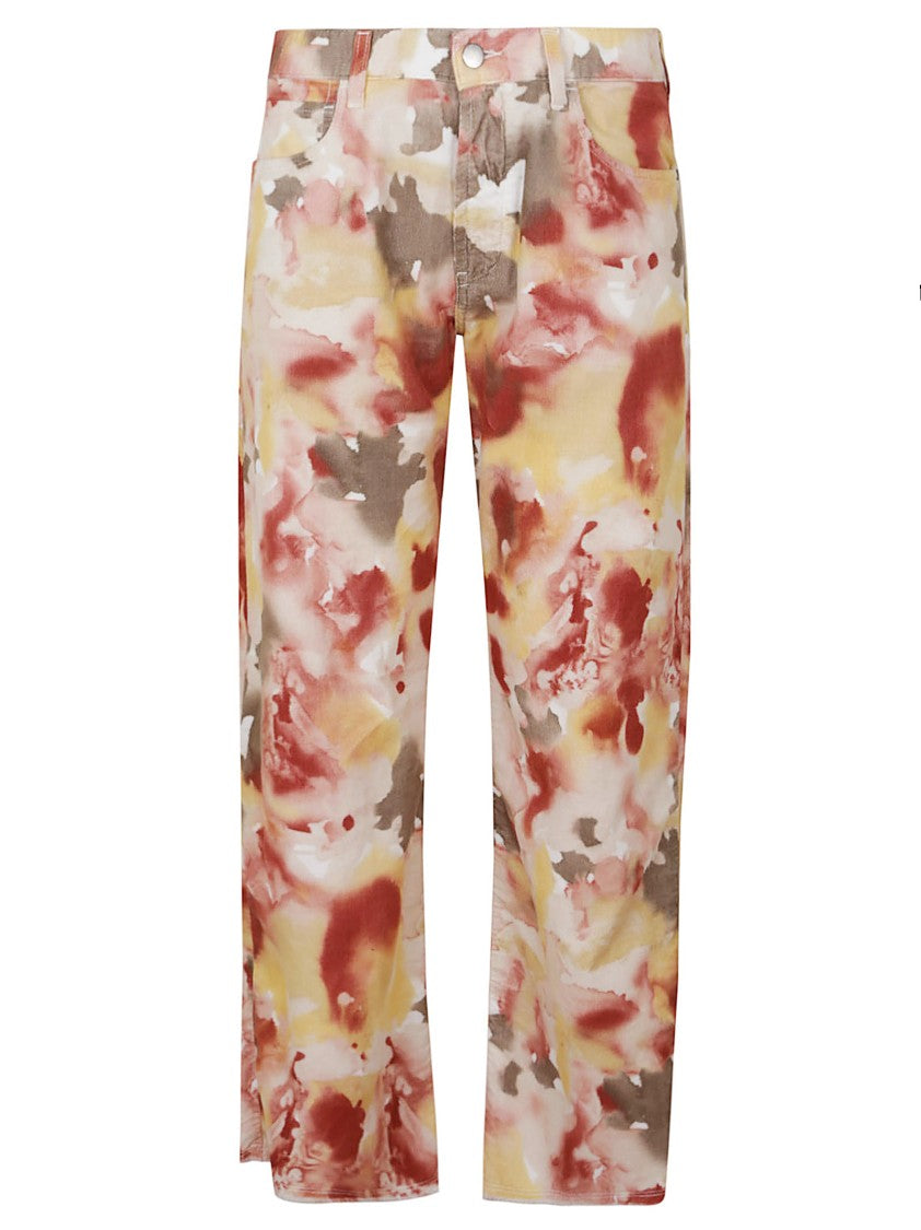 Massimo Alba Straight-Leg Cotton Pants With Abstract Pattern