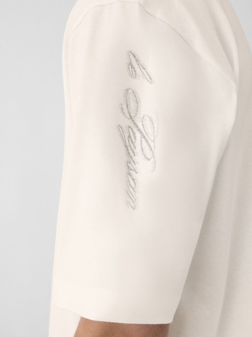 Jacquemus Embroidered White Cotton T-Shirt With Artistic Accents