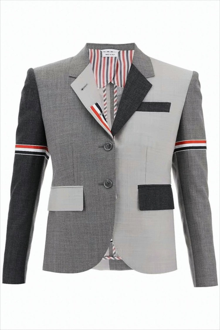 Thom Browne Patchwork Design Wool Sport Coat