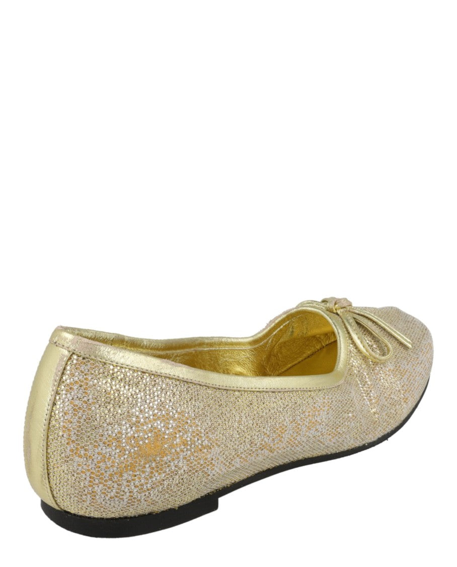Balenciaga Distressed Glitter Polyester Ballerina Flats