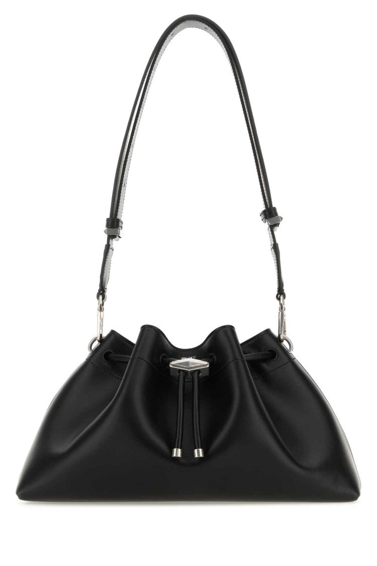 Jimmy Choo Black Leather Bon Bon Crossbody Bag