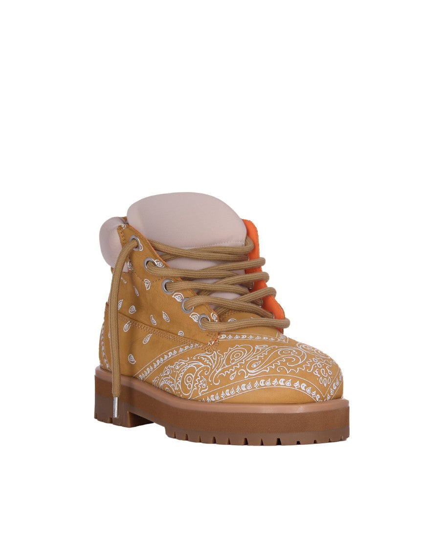 Pdf Low Ankle Boot With Paisley Bandana Print And Padded Details