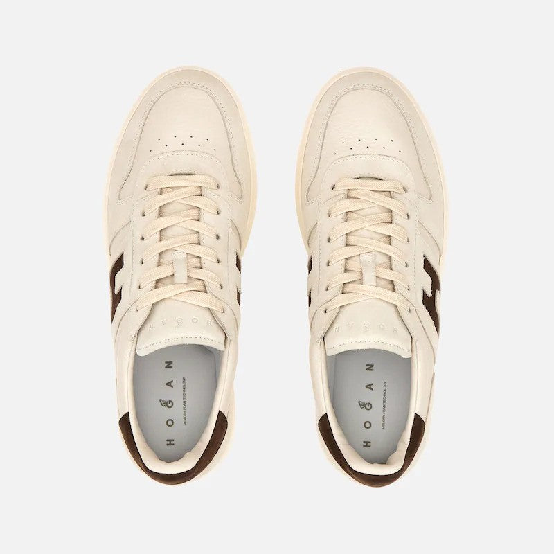 Hogan Suede Leather Bold Logo Low-Top Sneakers