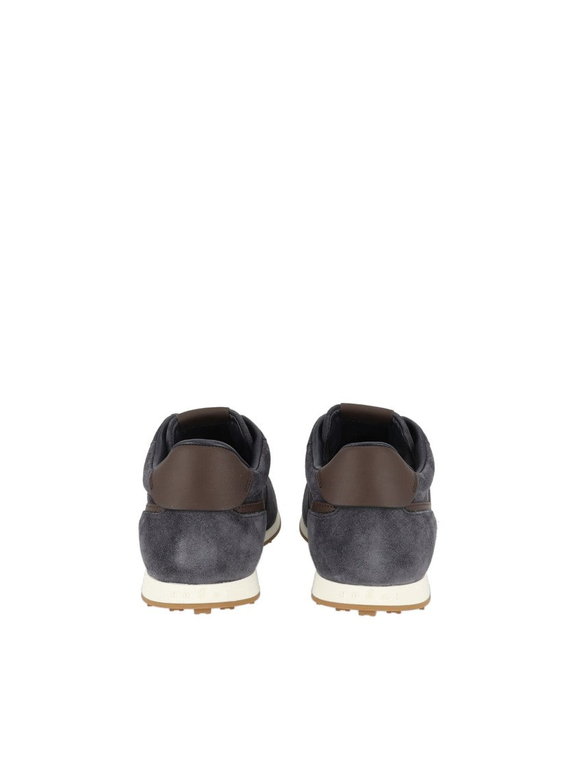 Hogan Grey H699 Suede Low-Top Sneakers