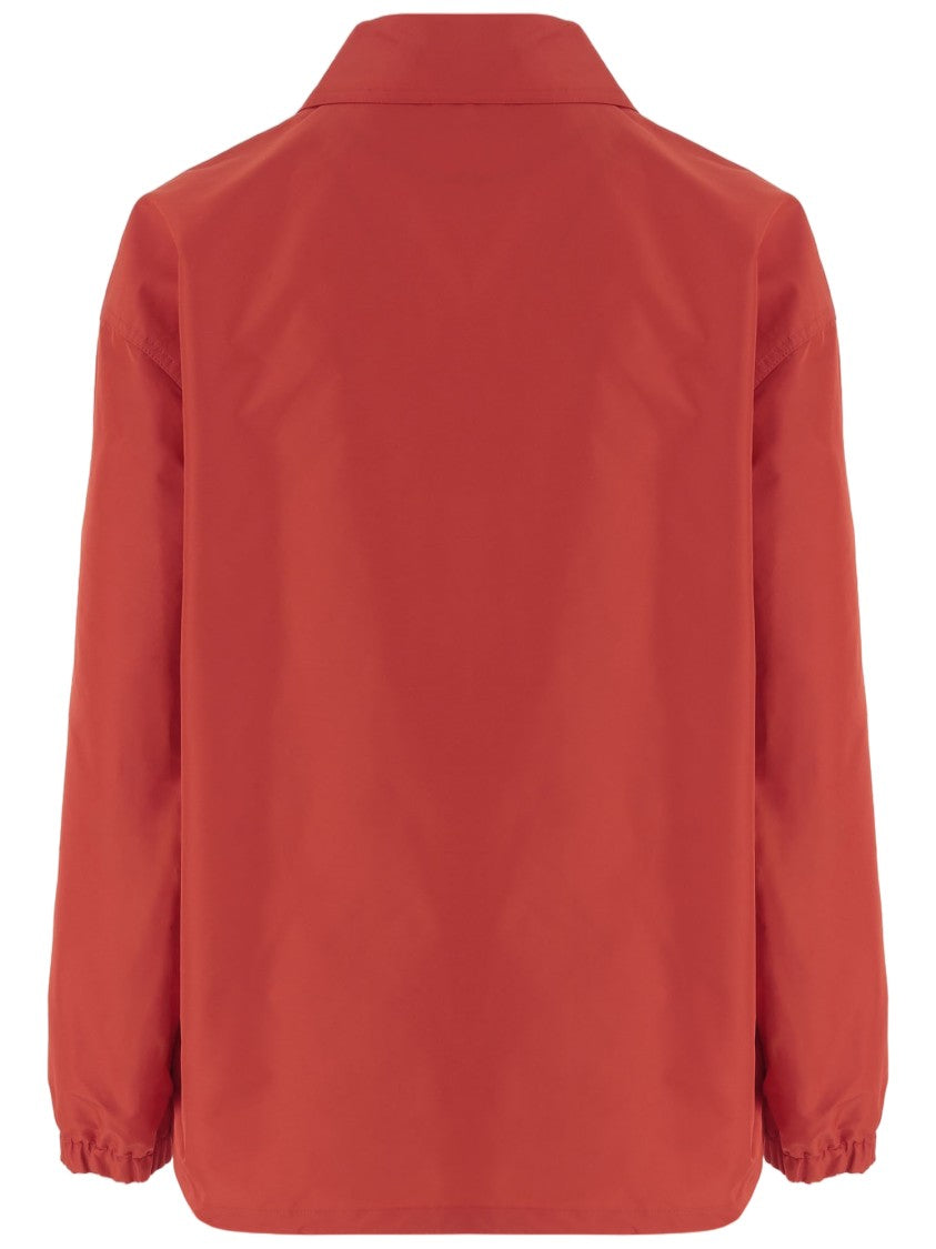 Jil Sander Nylon Jacket With Classic Collar And Logo Detail