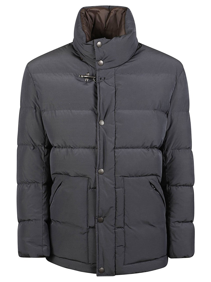 Fay High-Stand Collar Structured Puffer Down Jacket