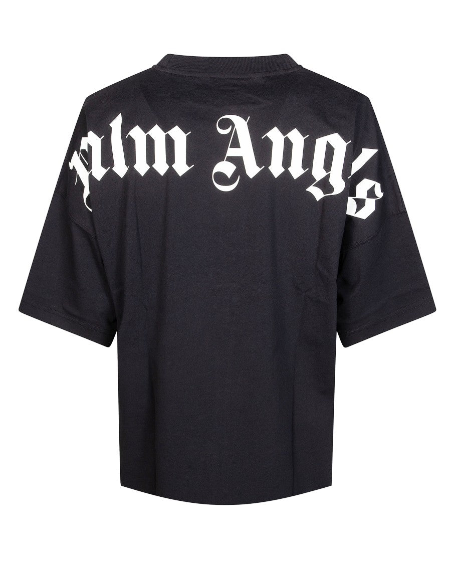 Palm Angels Oversized T-Shirt With Bold Logo Prints