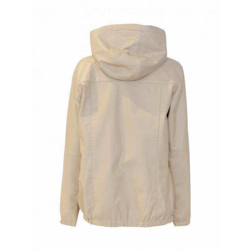 P.A.R.O.S.H. Mitra Taupe Leather Jacket