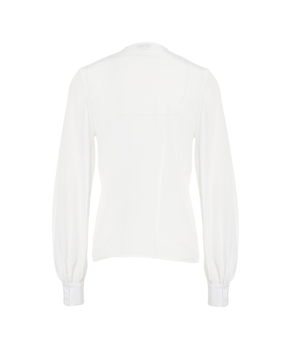 Himon's Ruffled Detail Blouse In Lightweight Fabric