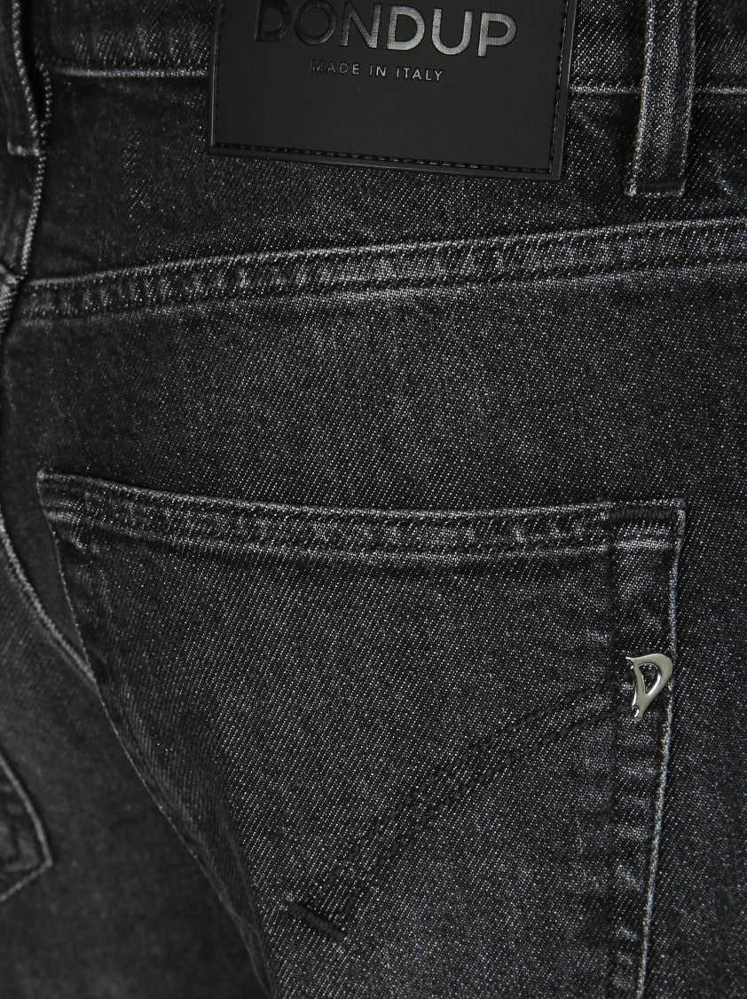 Dondup Tailored Straight Leg Pants With Mid-Rise Waist