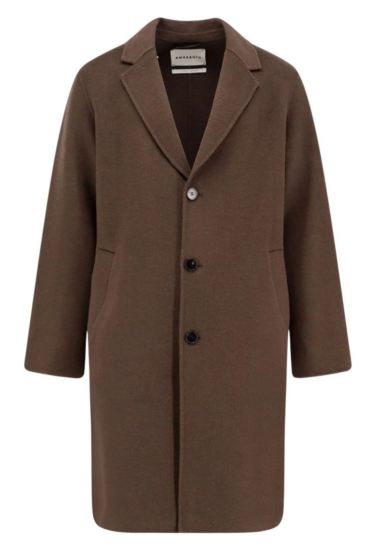 Amaranto Single-Breasted Wool Coat