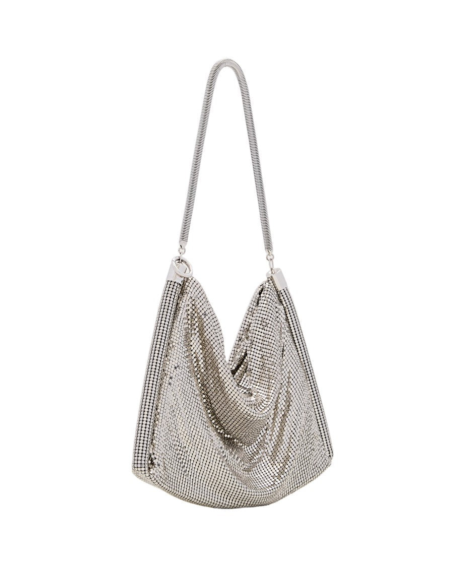 Rabanne Pixel Tube Aluminum Shoulder Bag