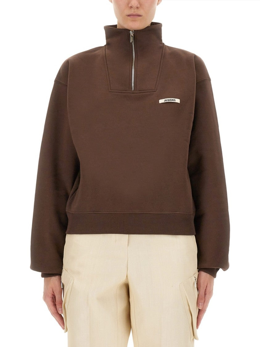 Jacquemus Grosgrain Sweatshirt With High Turtleneck