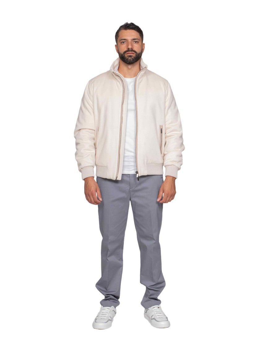 Peserico Minimalist High Collar Zippered Jacket