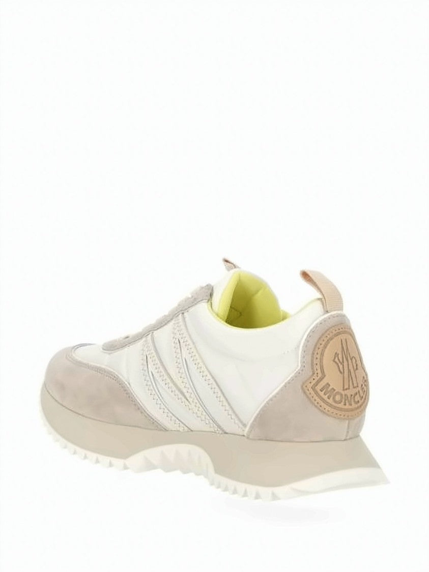 Moncler Streamlined Nylon And Suede Sneakers With Rubber Sole