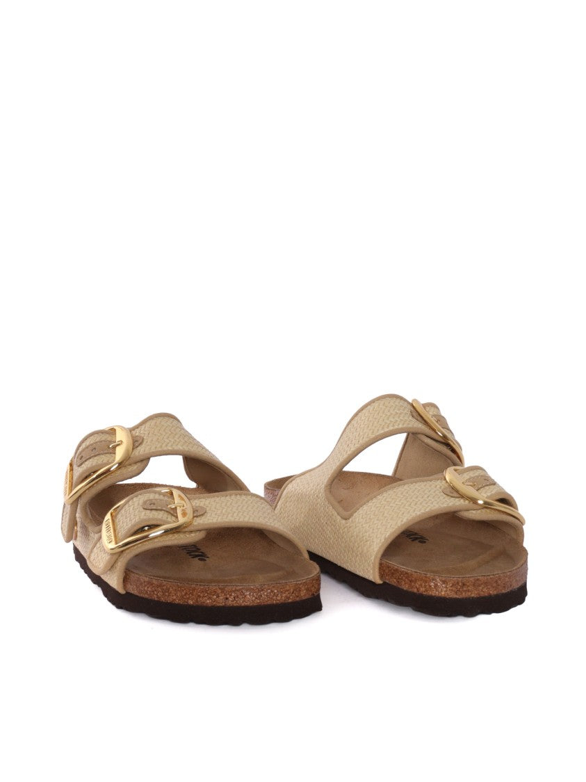 Birkenstock Natural Arizona Raffia Slide Sandal