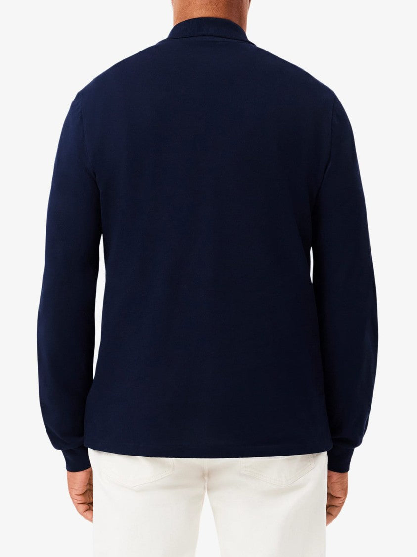 Lacoste Long-Sleeve Cotton Piqué Polo Shirt