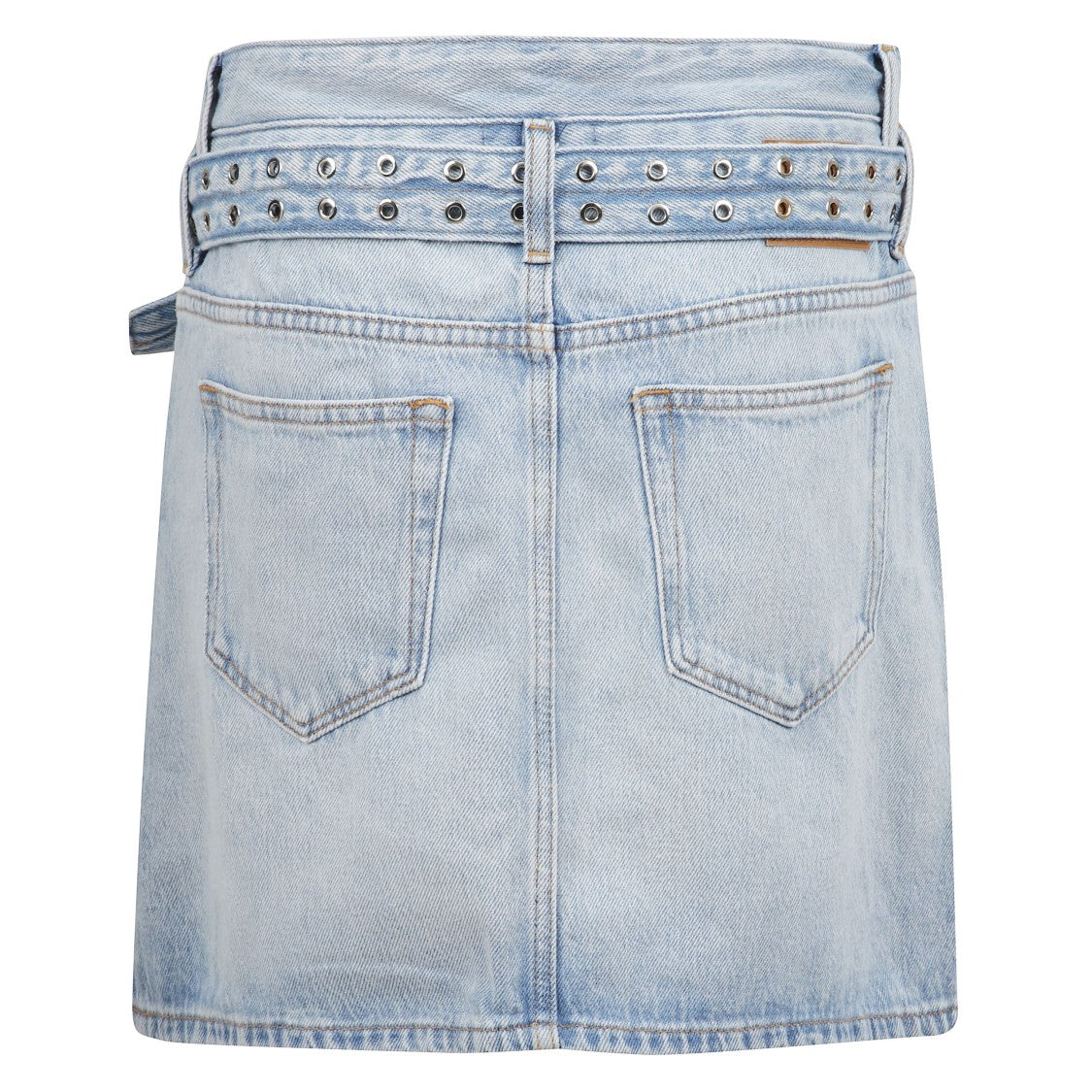 Ganni Adjustable Waist Denim Skirt