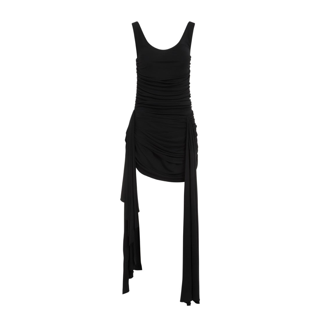 Mugler Crafted In Viscose And Polyamide Blend Dress