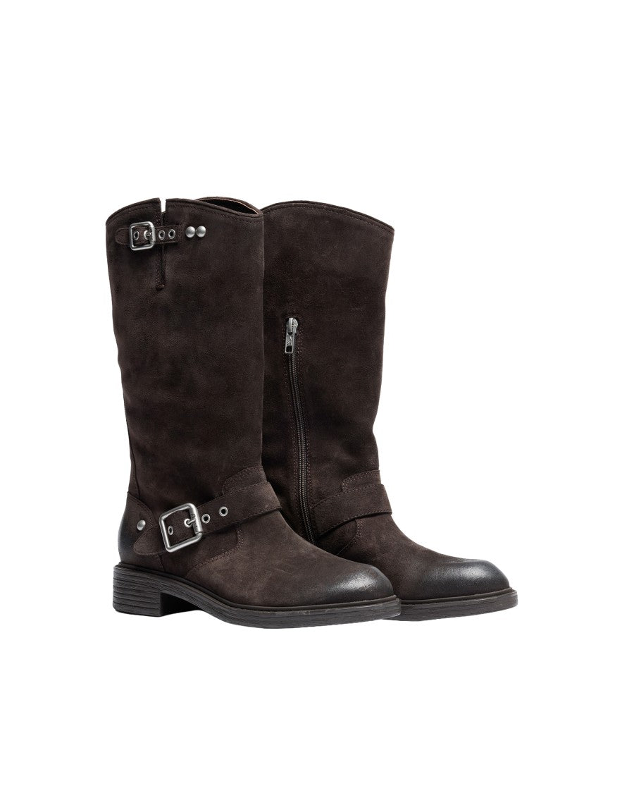 Ash Africa Freesia Silver Accent Mid-Calf Suede Boots