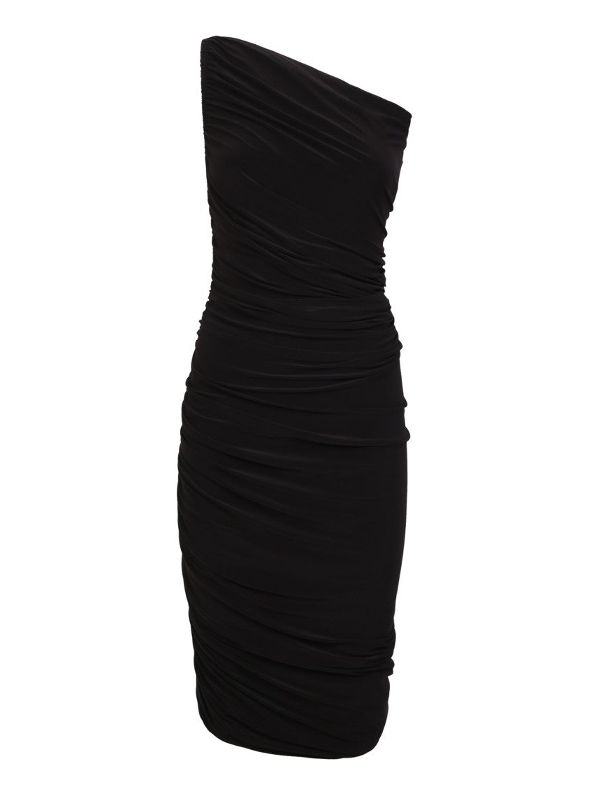 Norma Kamali Black One-Shoulder Dress