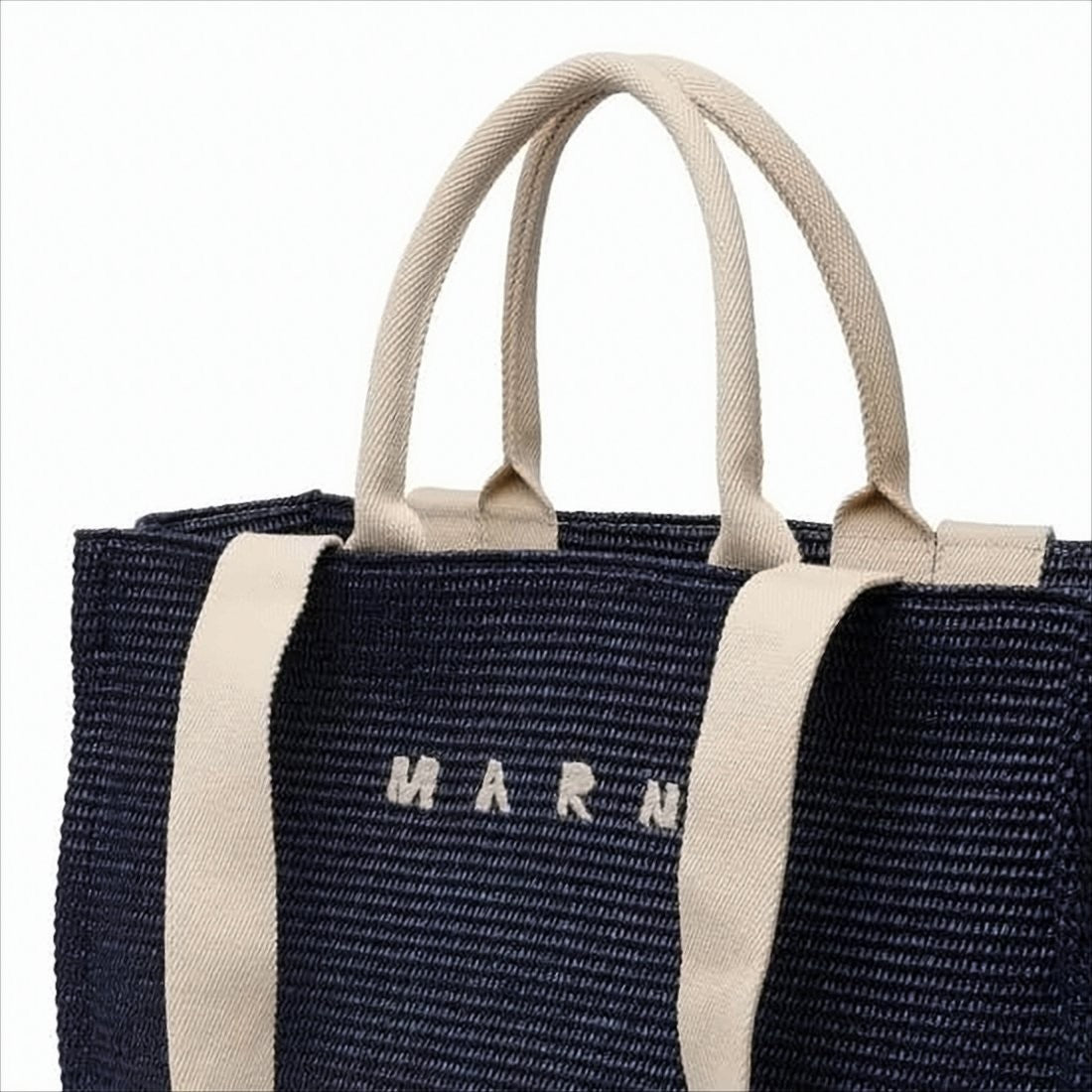 Marni Textured Woven Shoulder Bag With Versatile Straps