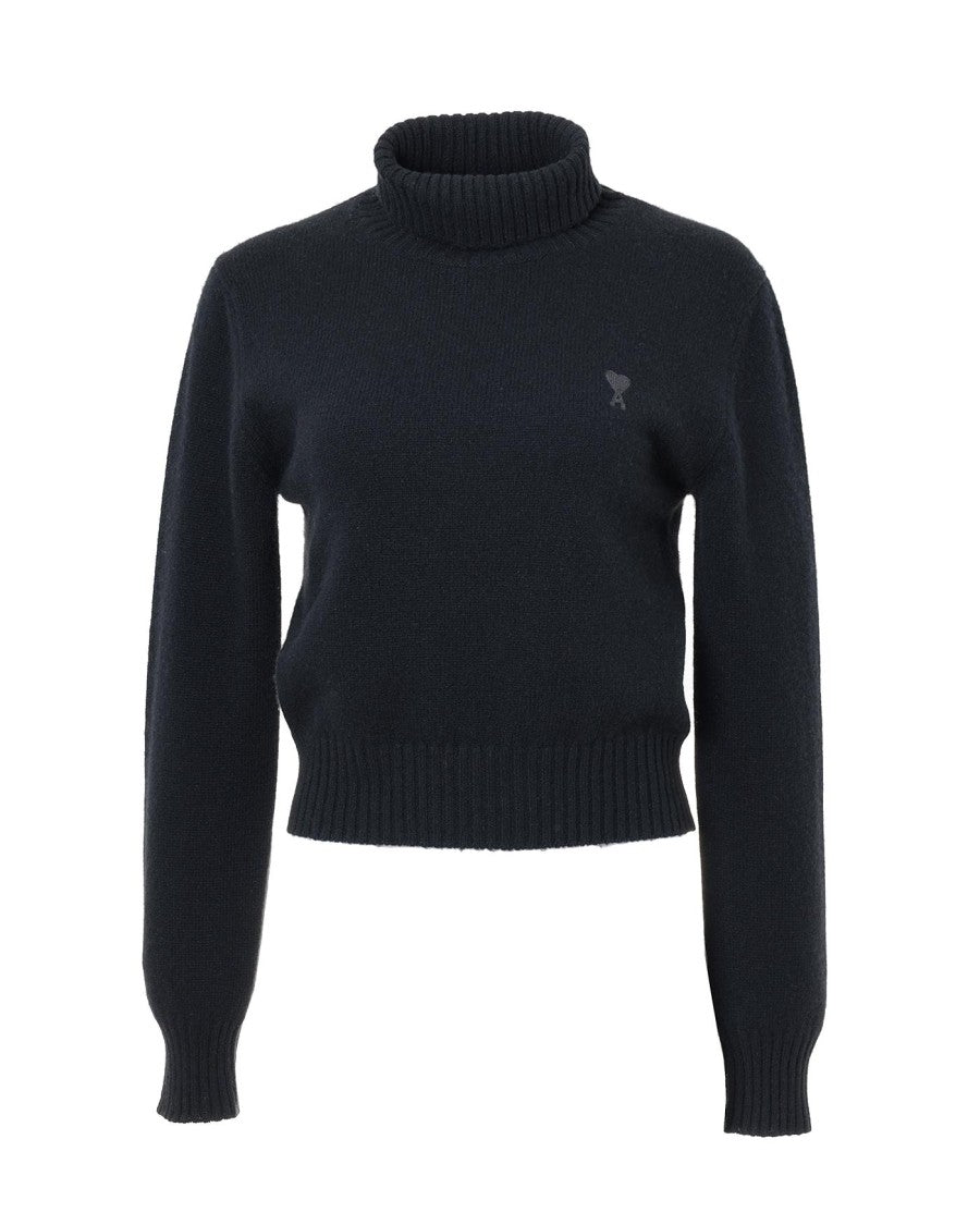 Ami Recycled Cashmere Turtleneck Sweater