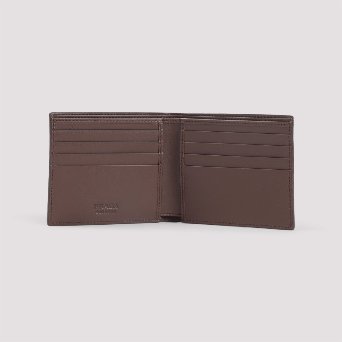 Prada Billford Bruciato Calf Leather Wallet