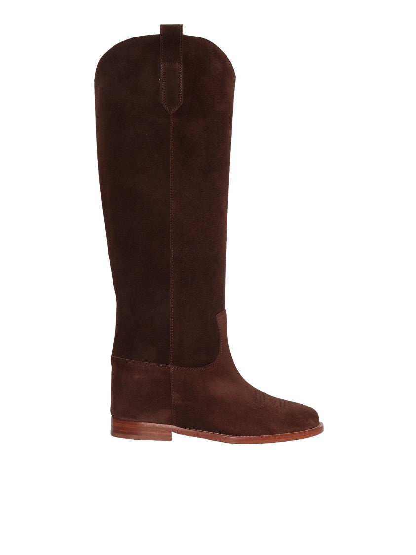 Via Roma 15 Stivall Cuciture Stitched Leather Boots