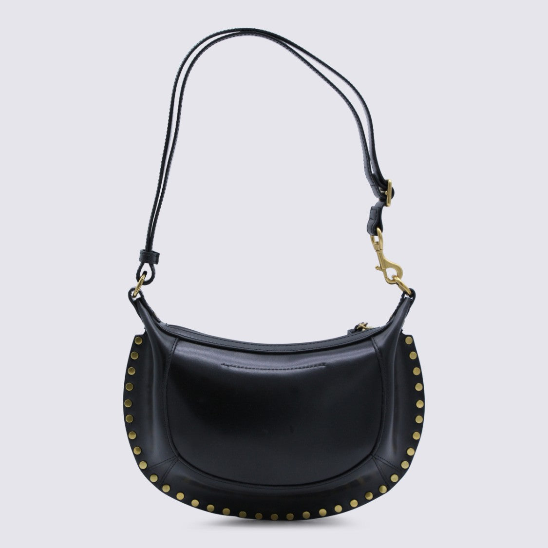 Isabel Marant Crescent-Shape Black Leather Shoulder Bag