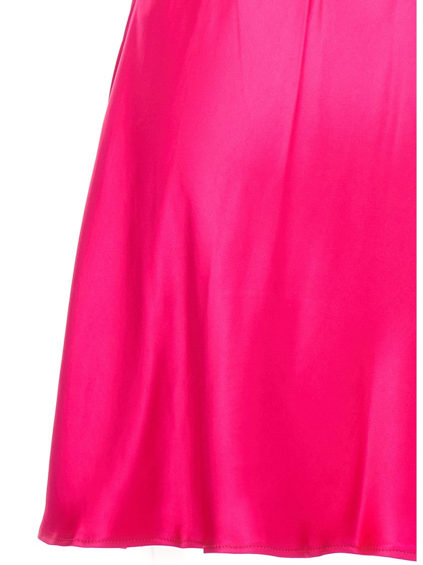 Y/Project Satin Dress With Unique Crisscross Transparent Straps