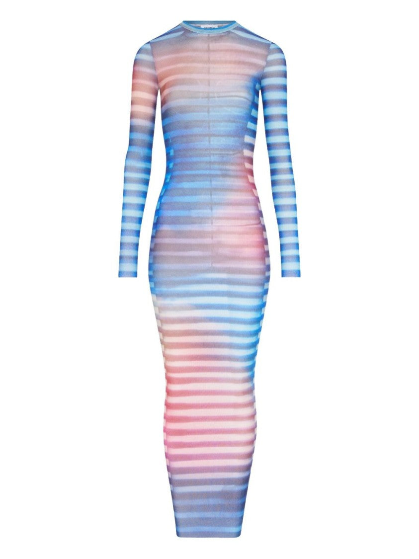 Jean Paul Gaultier Gradient Mesh Long Dress