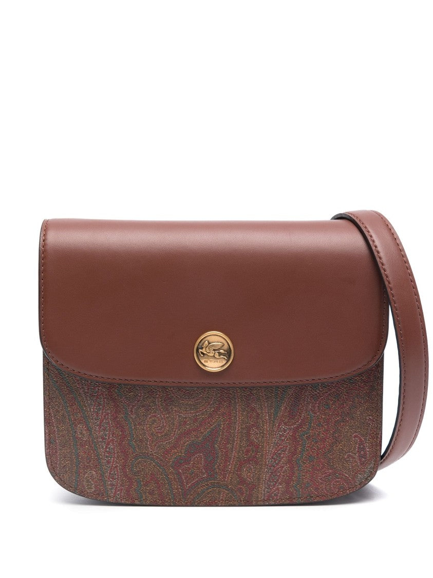 Etro Paisley-Patterned Brown Crossbody Bag