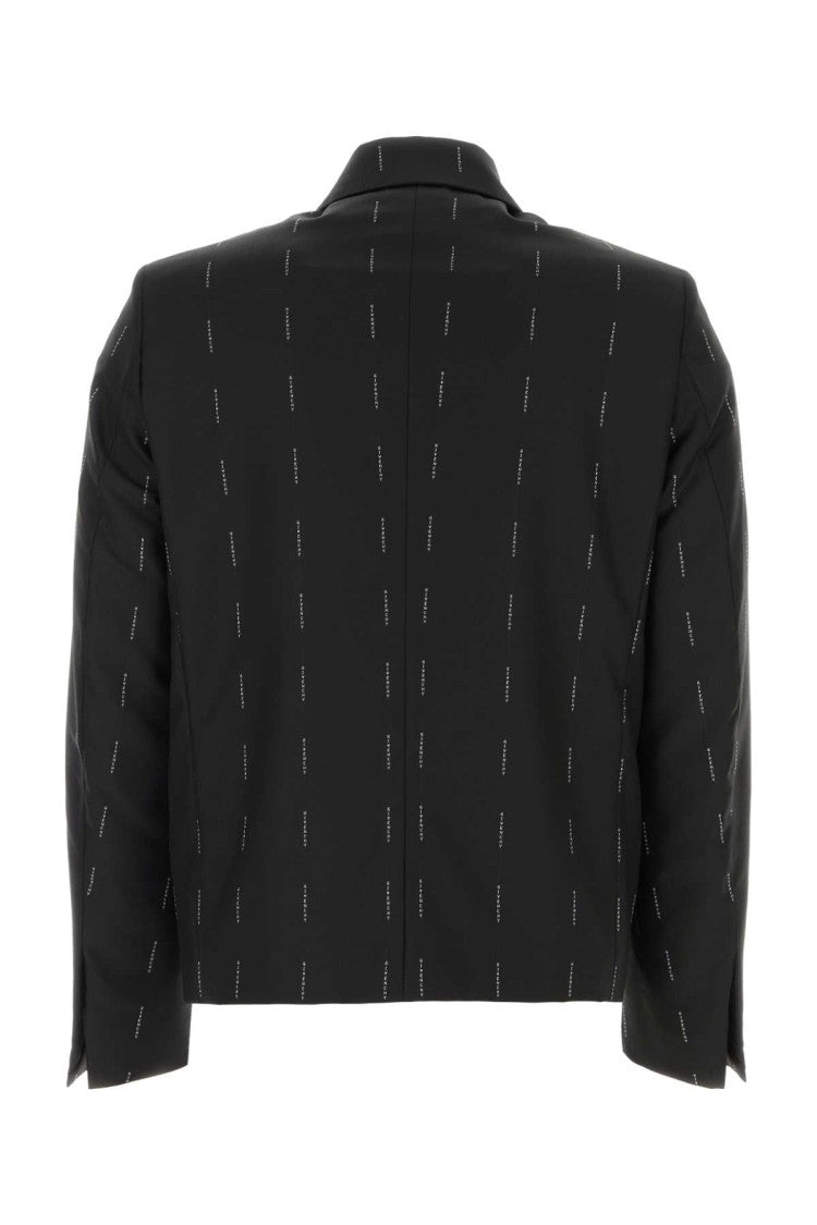 Givenchy Vertical Line Pattern Black Jacket