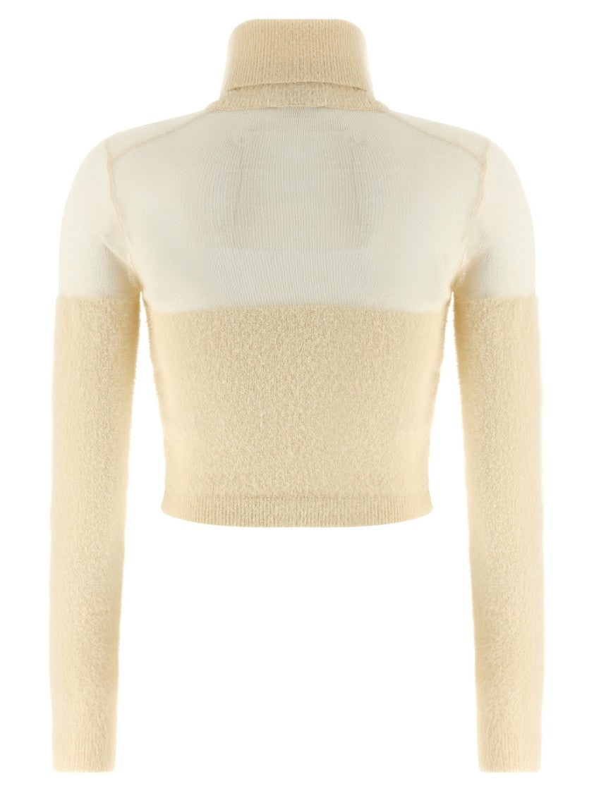 Elisabetta Franchi Brushed Insert Turtleneck Sweater