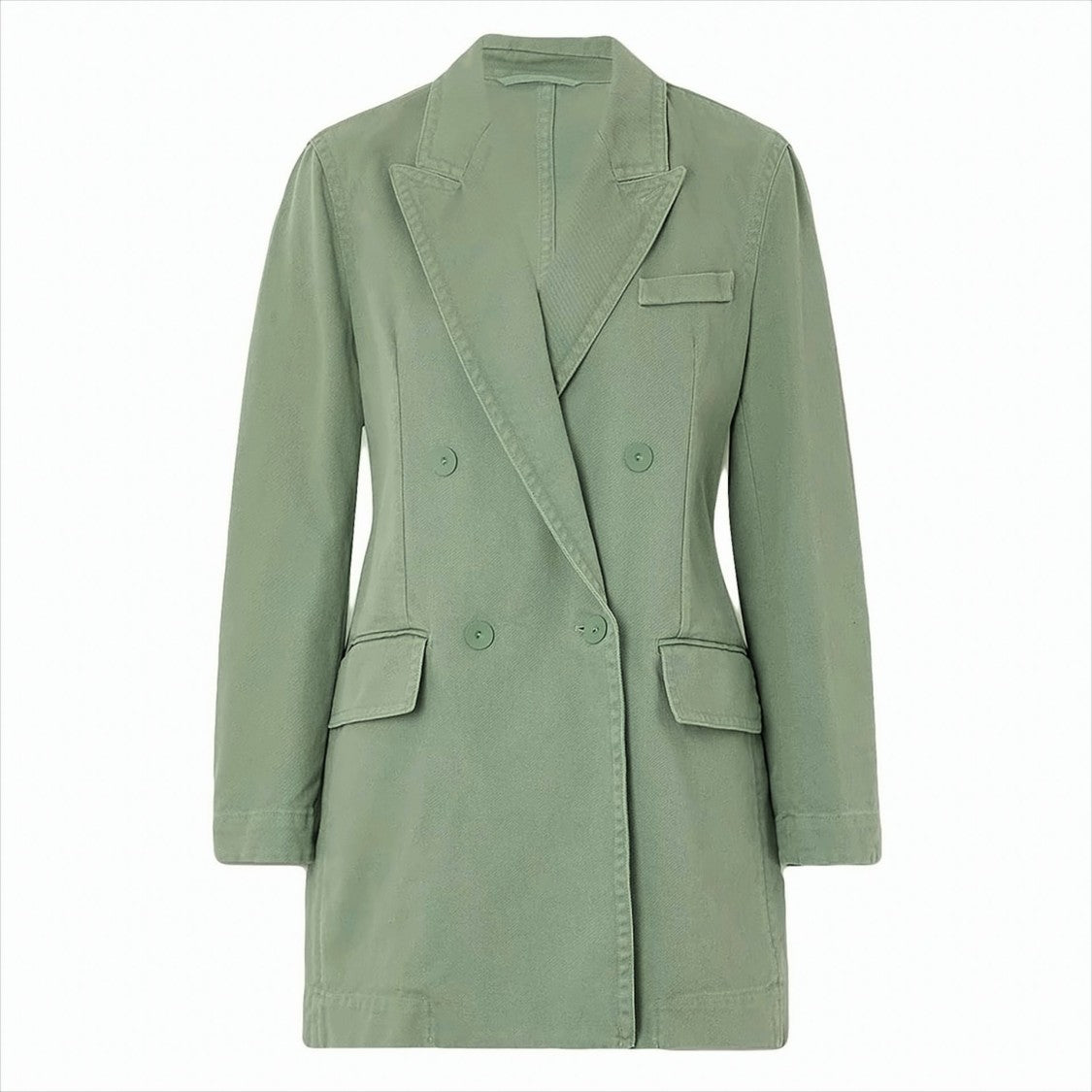 Max Mara Double-Breasted Tailored Coat With Notched Lapel