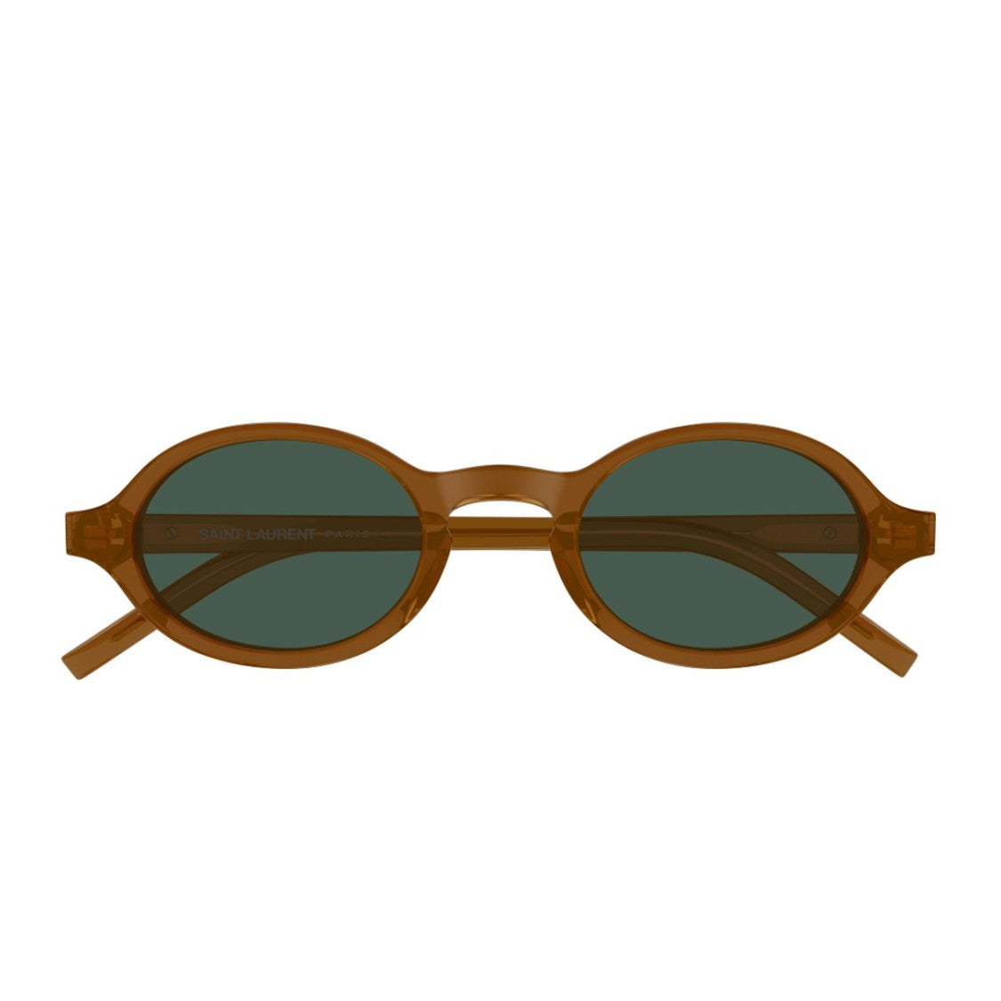 Saint Laurent Brown Monogram Acetate Oval Sunglasses