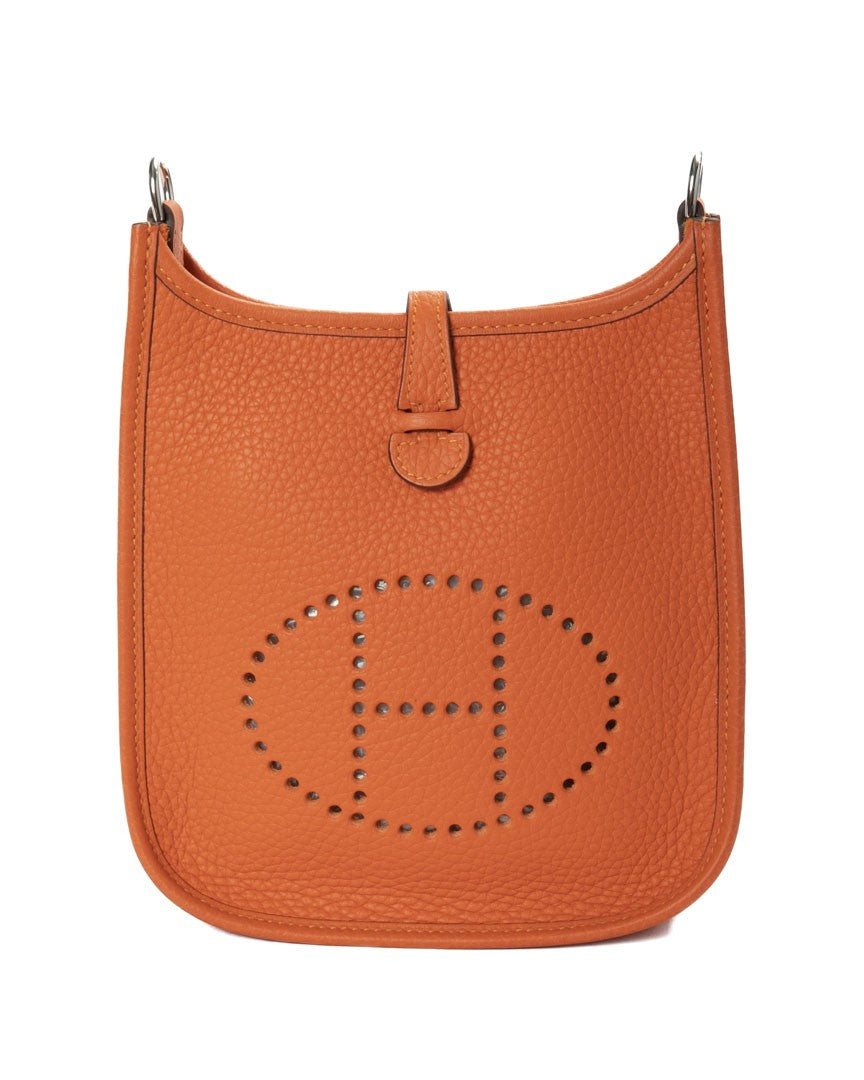 Hermès Orange Sac Evelyne 16 Togo Leather Shoulder Bag