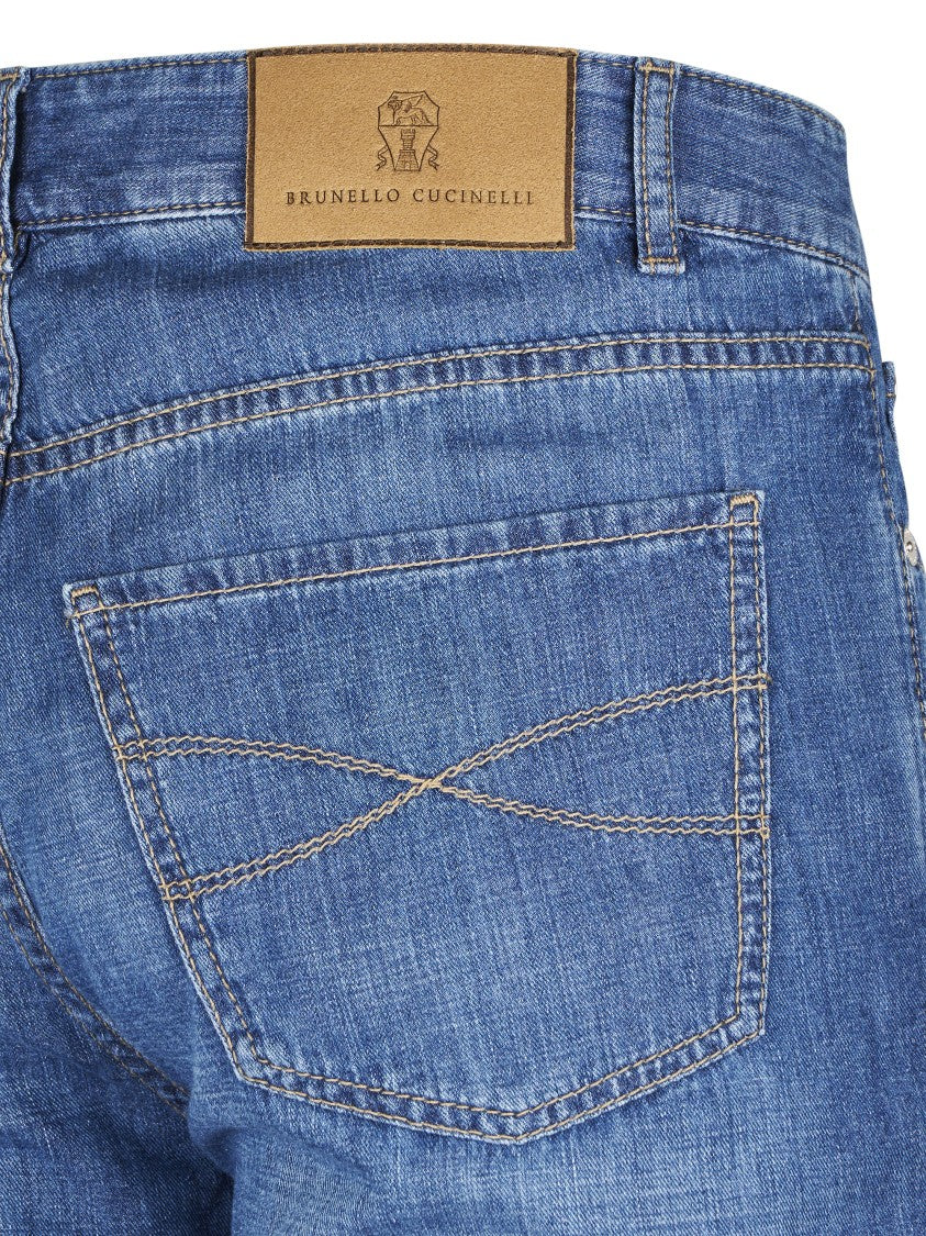 Brunello Cucinelli Straight-Leg Denim Trousers With Classic Wash