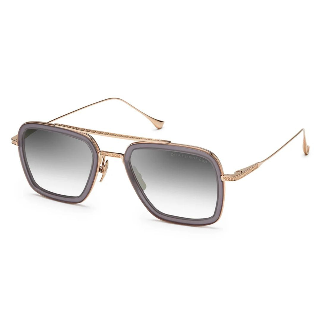 Dita Flight.006 Square-Shaped Gradient Tint Sunglasses With Textured Temples