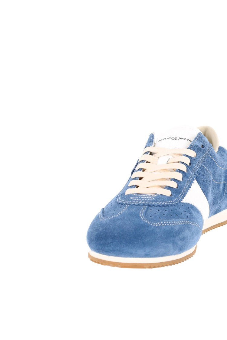 Philippe Model Planche Denim Blue Retro Suede Sneakers
