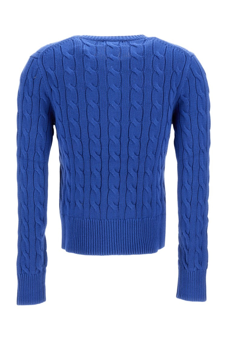 Polo Ralph Lauren Fitted Cable Knit Cardigan With Button Closure