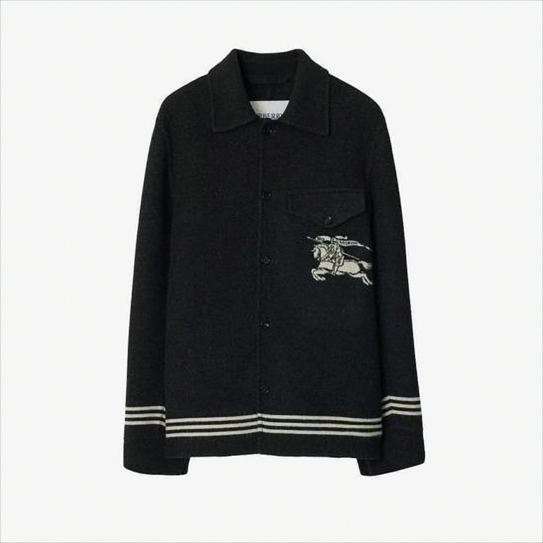 Burberry Classic Wool Jacket With Horse