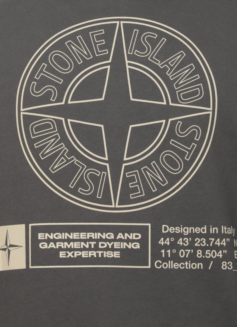 Stone Island Dark Grey Cotton Sweatshirt