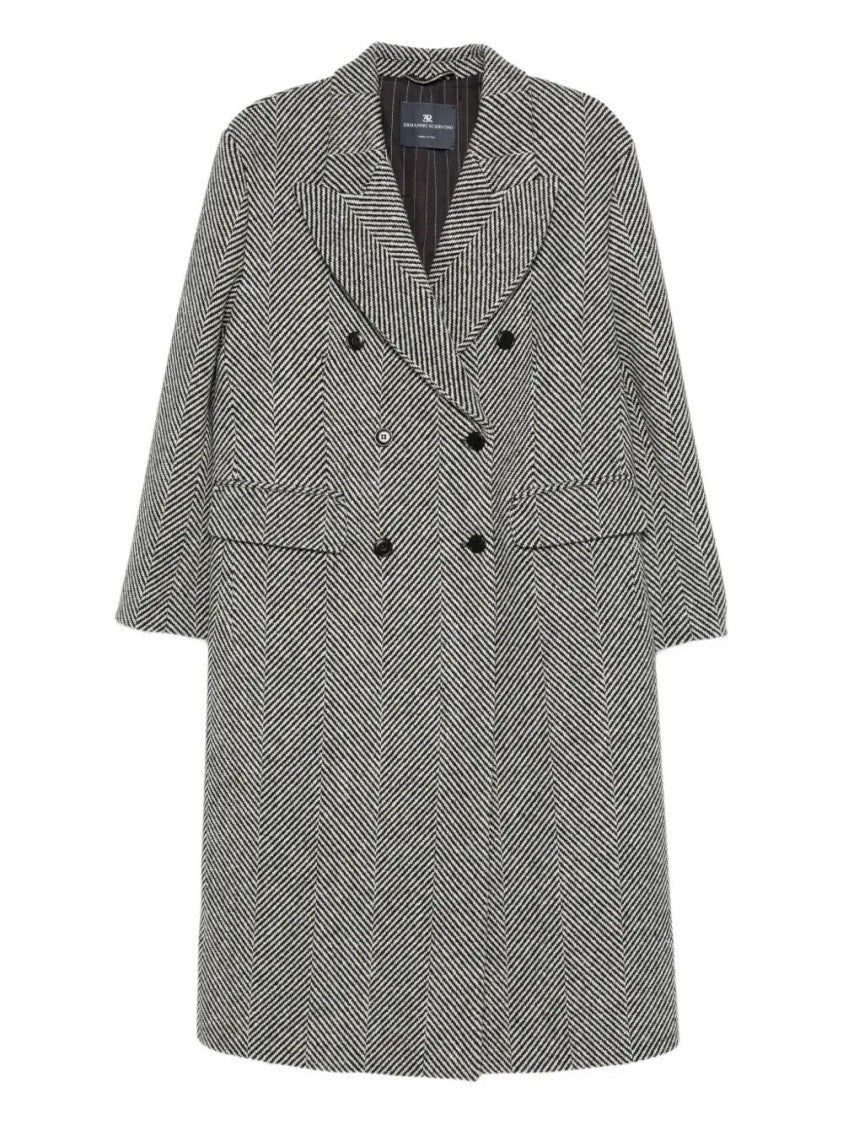 Ermanno Scervino Double-Breasted Herringbone Coat