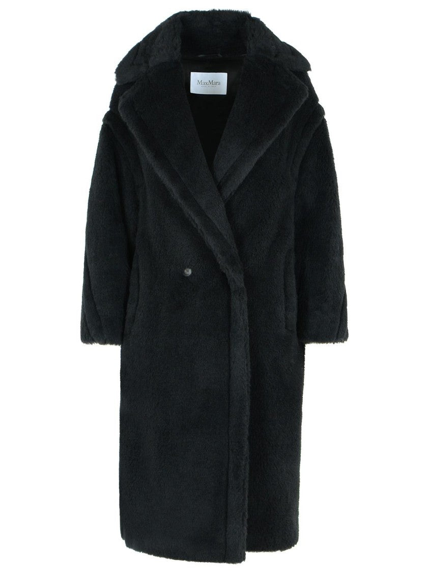 Max Mara Black Alpaca And Virgin Wool Coat