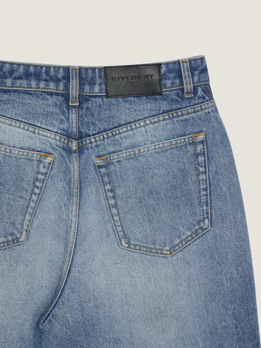 Givenchy Cocoon High Waist Cotton Jeans